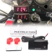 Mini Digital Voltage Meter Display Voltmeter Red LED Panel for Motorcycle DC12V