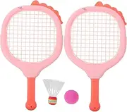 VANZACK Badminton Racket Sports Badminton Shuttlecocks for for Boys Mini Tennis Racket Tennis Balls Pink Plastic