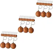 48 Pcs Basketball Keychain Kids Basketball Kids Key Chains Nativity Decor Charm Keychain Funny Keychains ( Color : Coffeex2pcs , Size : 4x9cmx4pcs )