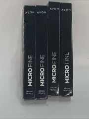 Avon Micro Fine Twist Up Brow Definer Pencil Soft Black ( Pack of 4)