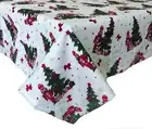 Christmas Tablecloth for Holiday Dining - Red & Green for 6 Seater Size FS