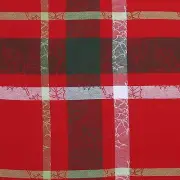 St Nicholas Square Midnight Magic Red Plaid Tablecloth 70" Round