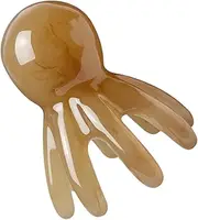 TOBBOMEY Resin Octopus Shape Scalp Massager Comb Portable Hair Tool for Body Acupoint Massage Unique Jade Like Material for Relaxation Light for Travel Outdoor Use