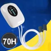 Aquarium Air Pump USB Rechargeable Oxygen Pump Fish Tank Bubbler Automatic AU