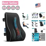 Stain-Resistant Lumbar Cushion with Firm Memory Foam - Elegant Back Support