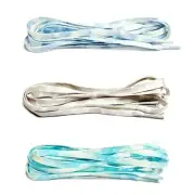 Soft Tie Dye Flat Laces For Air Jordan 1 3 Natural Grey Hyper Royal Turbo Green