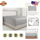 Elegant Light Grey King Fitted Sheet - Durable 400 Thread Count Sateen Luxury