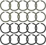 [LLOUSSAK] 20pcs Boot Blousers Military, Elastic Boot Bands Army Leg Strap Military Blousing Straps with Metal Hook for Pants Men and Women, Black,green