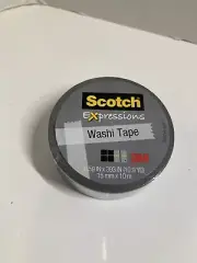 Magic Washi Tape 3M Scotch Expressions Silver C314-SIL .59"x 393" 10.9 YD NEW