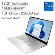 HP ENVY 17.3" Touch Screen i7-1165G7 16gb 1tb + 256GB Backlit kb W11 17-cg1075cl