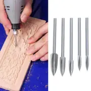 5Pcs Drill Bits Set Milling CutterWood Carving Engraving For Dremel Rotary Tool