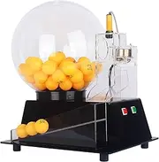 Electric Lottery Machine, Raffle Drum with 60 Pcs Balls, Table Tennis Props Lucky Bidding Lottery, Fair Ball Selection Bingo Cage for Large Groups, Entertainment Venues, Shopping Malls, Supermarkets