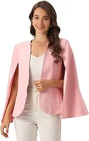 [Allegra K] Cape Sleeve Blazer for Women's Business Work Open Front Casual Jacket Coat