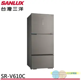 SANLUX 台灣三洋 606L 大冷凍庫變頻三門電冰箱 SR-V610C