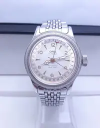 在飛比找Yahoo!奇摩拍賣優惠-ORIS豪利時.原裝龍頭.原裝錶帶,不鏽鋼自動機械錶