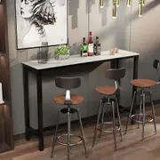 Rectangle White Marble Bar Table 120x40x104cm
