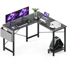 L Shaped Computer Desk - Corner Gaming PC Table with CPU Stand Side Bag for