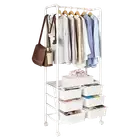 Randy & Travis Machinery Metal Open Wardrobe Modern Storage Cabinet Tall Clothes