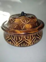 Wooden Handmade Casserole Chapati Box Roti Box Hotpot Hot Case Serving Container