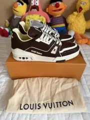 Louis Vuitton Tyler, The Creator X Louis Vuitton Trainer Mocha LV Size 10