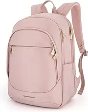 LIGHT FLIGHT Women Backpacks Laptop Backpack for Women 15.6 inches Computer Bags for Work Travel School College, Gifts for Women Girls, Pink