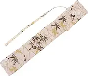 WHAMVOX Japanese Crane Pattern Folding Hand Fan Pouch Portable Storage Bag for Outdoor Use Lightweight Lint Material for Organizing Folding Fans Pens and Tableware