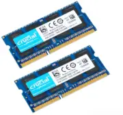 Crucial 16GB 2x8GB Kit DDR3L 1600MHz PC3-12800 SODIMM DDR3 CT102464BF160B.C16FPD