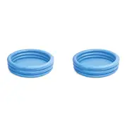 2x Intex Crystal 114cm Inflatable Swimming Pool Outdoor Garden Fun Kids 2+ Blue