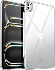 JETech Clear Case for iPad Pro 11-Inch M4 2024 (5th Generation), Anti-Yellowing Transparent Shockproof Slim Tablet Back Cover with Hard PC Back and Soft TPU Bumper
