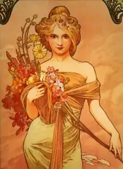 Spring : Alphonse Mucha : 1900 : Archival Quality Art Print