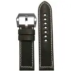Shell Cordovan Leather Watch Band | Mocha | White Stitch