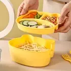 3 Compartments Lunch Box Food Container Bento Storage Boxes for Kids Adults