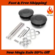 2X Quick Latch Hood Pins 2.44" Push Button Bonnet Lock Clip Kit - Black