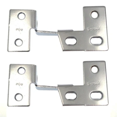 NEW Pair Washington Polished Chrome Knife-Pivot Pin Hinges, 3/4” Frame, Vintage!