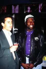 Jerry Seinfeld Mario Joyner at Club USA New York New York April 28 - Old Photo