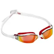 Michael Phelps XCEED Swim Goggles Titanium Lens Red / White Anti-Fog Mirrored