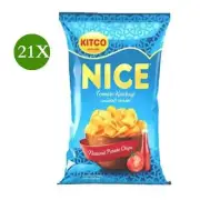 21 Pack X Kitco Nice Natural Potato Chips Ketchup Flavor (14 Gram)