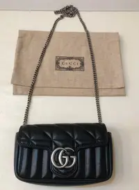 在飛比找Yahoo!奇摩拍賣優惠-GUCCI Super Mini Marmont WOC 鍊