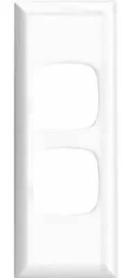 4x HPM XL SERIES COVER PLATES 117x73mm 2-Gangs Architrave Rocker Switch, White
