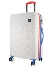 GAP Stripe Hard-shell 76cm LARGE Suitcase in White