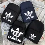 【SHARKHEAD】現貨 ADIDAS 後背包 愛迪達 書包 三葉草 DW5185 ED8667 黑白 黑 串標 背包