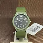 Casio MQ-24UC-3B Pop Black Analog Green Resin Matte Quartz Casual Unisex's Watch