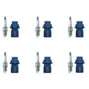 NGK 6 V-Power Spark Plugs 6 Coil Boots Kit for Toyota Supra 3.0 L6 Turbocharged (for: Toyota)