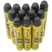 12 Markal B Black Paint Stick Crayons Chalk Auto Tire Lumber Fabric Construction