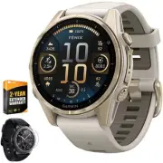 Garmin 010-02903-10 Fenix 8 43 mm, AMOLED, Sapphire, Soft Gold + Warranty Bundle