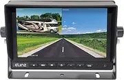 Elinz 7" 1080P AHD Splitscreen Monitor DVR 12V 24V Sunshade Truck Caravan, 2 CH Video Input, Reversing Guideline, U Shape Bracket