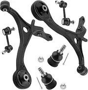 YMAUGP 6pcs Set Front Lower Control Arms w/Ball Joints Sway Bar End Links Fit for 2003-2007 for Honda Accord, for 2004-2008 for Acura TSX, Front Suspension Kit K90456 K90457 K80228 K640290 K640289