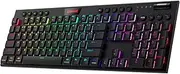 Redragon K618 Horus Wireless RGB Mechanical Keyboard, Bluetooth/2.4Ghz/Wired Tri-Mode Ultra-Thin Low Profile Gaming Keyboard w/Cordless Connection, Dedicated Media Control & Tactile Brown Switch
