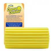 Scrub Daddy Damp Duster – Yellow Ridged Dusting Sponge