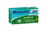 Mylanta 2Go Antacid Original Chewable Tablets Lemon Mint 100 Pack
